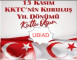Kardeş ülkemiz Kuzey Kıbrıs Türk Cumhuriyeti'nin Cumhuriyet Bayramı Kutlu  Olsun!